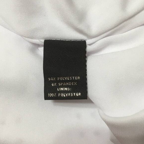 NWT Slim Factor by Investments Small Women’s Top White Hi Lo Eyelet Tied Sleeves - Picture 5 of 6